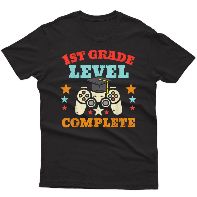 1st Grade Level Complete School Graduation Video Gamer T-shirt