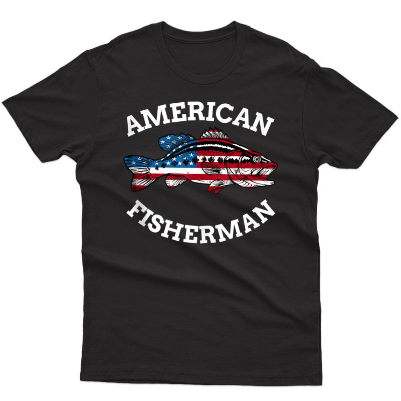 4th Of July Fishing American Flag American Fisherman Tank Top Shirts