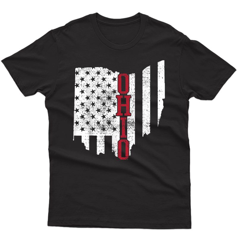 4th Of July Ohio Usa Us Flag States Vintage T-shirt