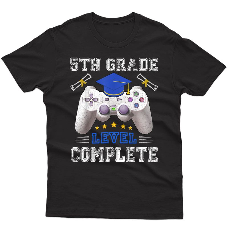 5th Grade Level Complete Gamer Class Of 2021 Graduation Gift T-shirt