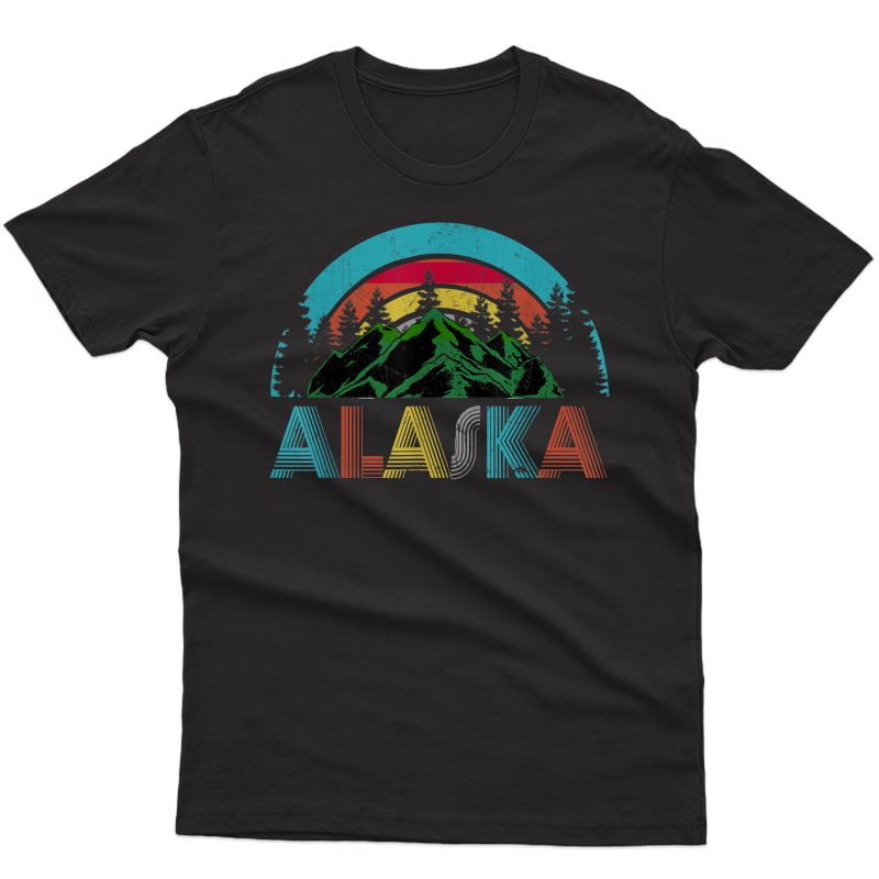 Alaska Mountains Tee Outdoor Camping Hiking Shirts Gifts T-shirt
