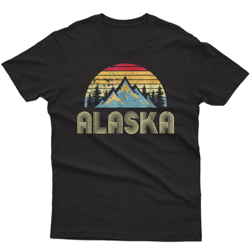 Alaska Tee - Retro Vintage Mountains Nature Hiking T Shirt