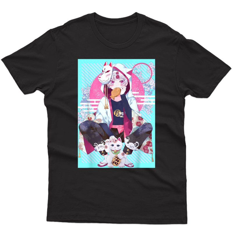 Anime Aesthetic Japanese Pastel Kawaii Waifu Vaporwave Girl T-shirt