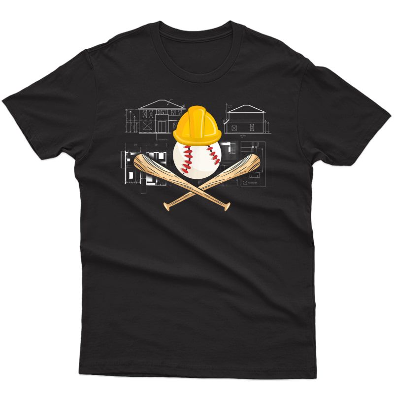 Architect Baseball Shirt Baseball And Architecture Gift T-shirt