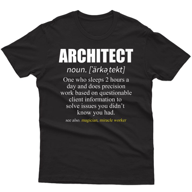 Architect Definition Architecture Gift Premium T-shirt