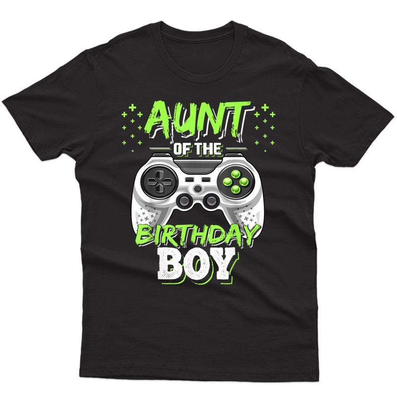 Aunt Of The Birthday Boy Matching Video Game Birthday Gift T-shirt
