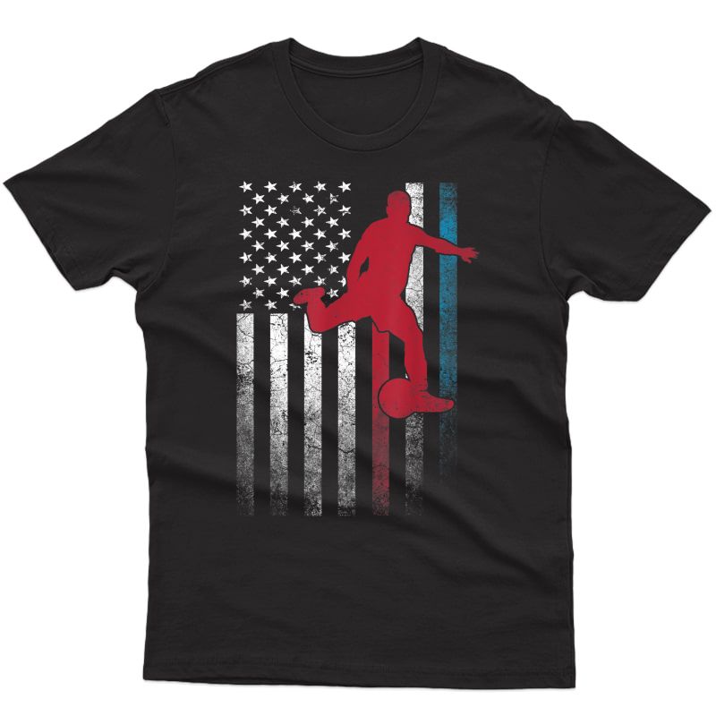 Ball Soccer - 4th Of July American Flag Usa America T-shirt