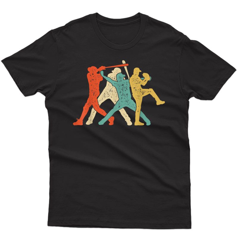 Baseball Retro Vintage T Shirt Cat Pit Batter T-shirt