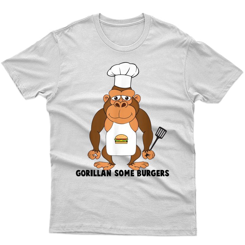 Bbq Grill Gorilla Shirt Chef Hamburgers Cooking Gift