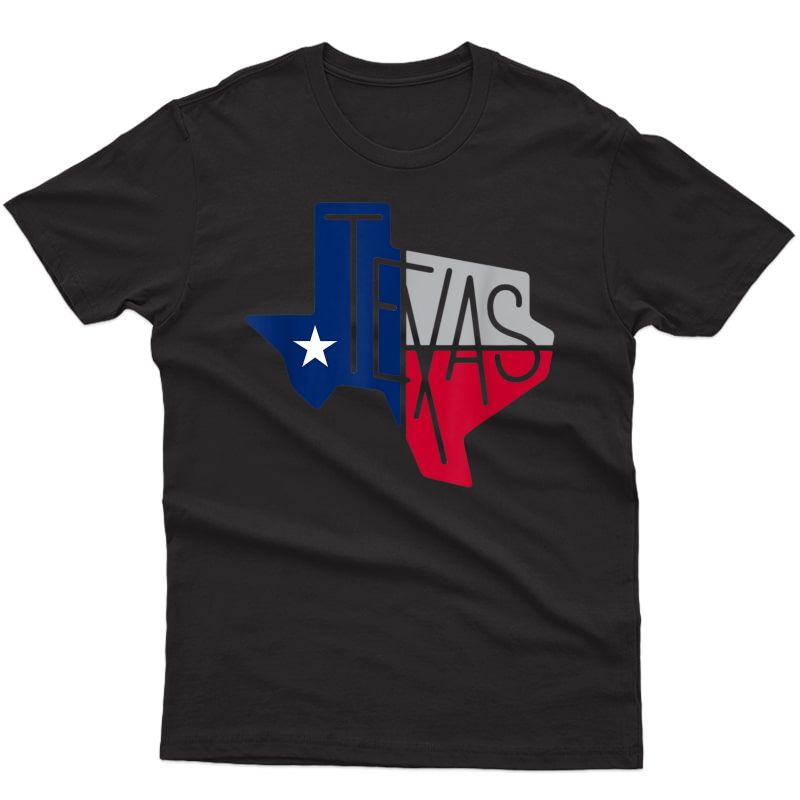 Beautiful Texas State Flag Star Silhouette T-shirt