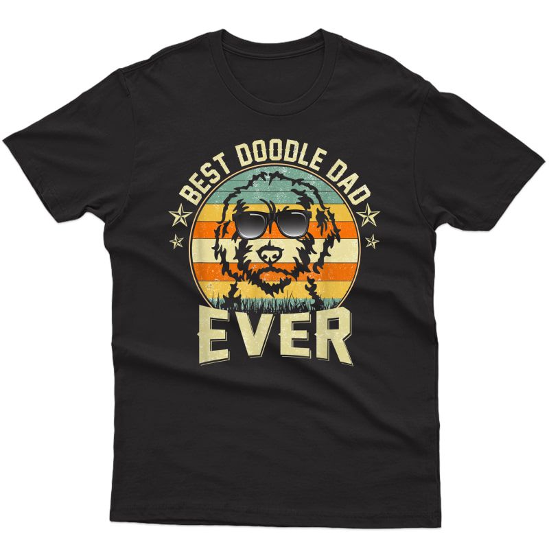 Best Doodle Dad Ever - Vintage Golden Doodle Fathers Day T-shirt