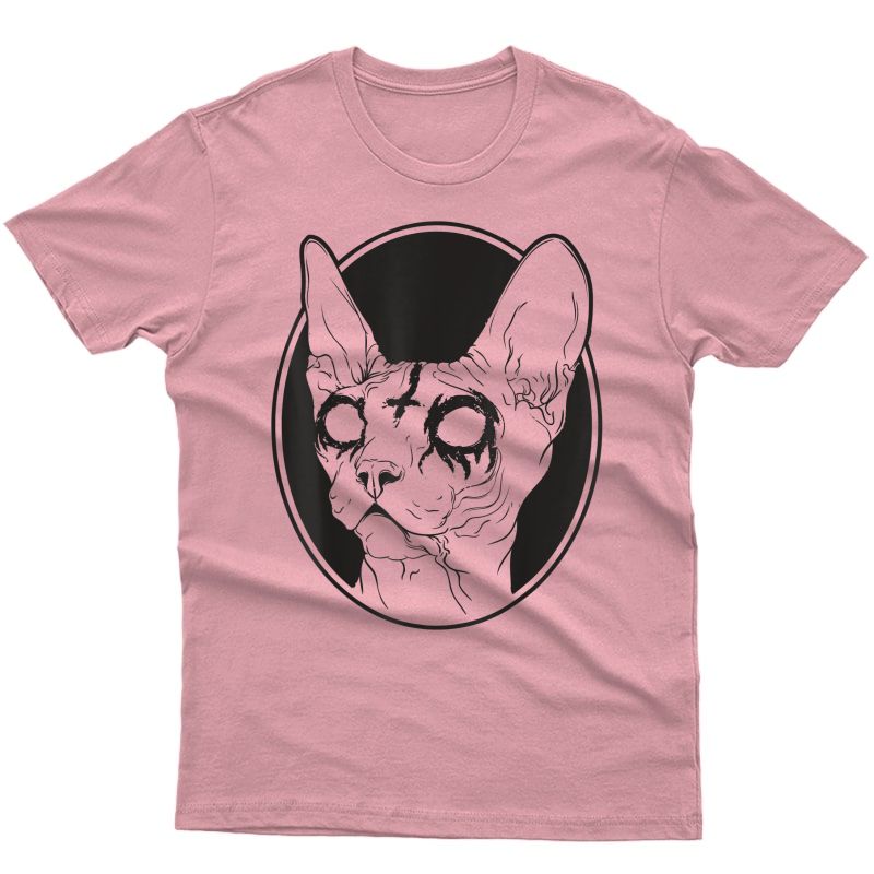 Black Metal Sphynx Cat I Pastel Goth And Death Metal T-shirt