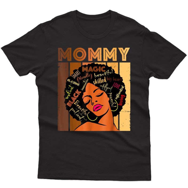 Black Smart Mom Afro African American Mother Day T-shirt