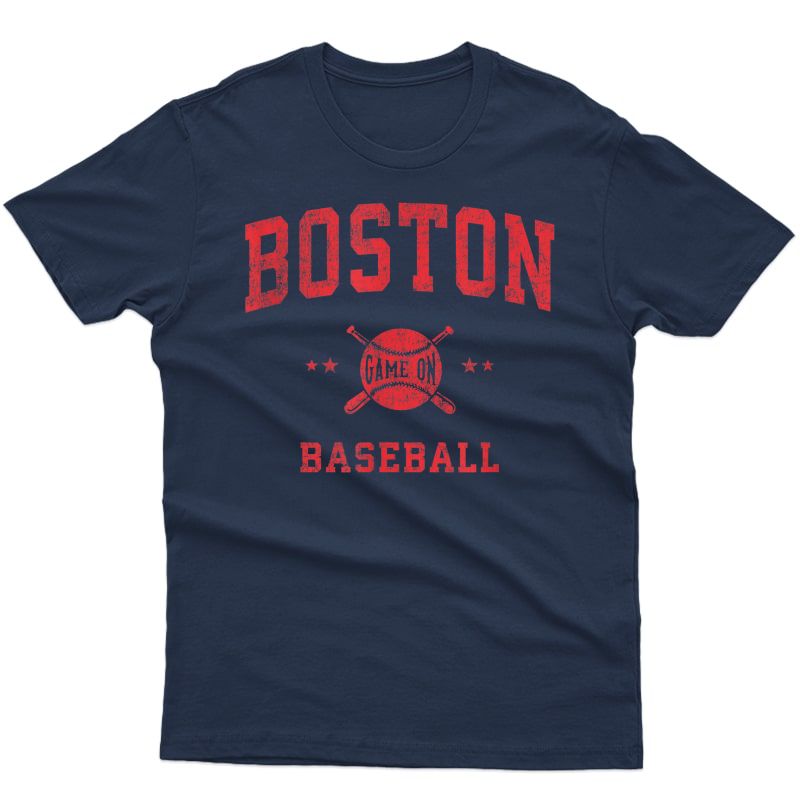Boston Vintage Baseball Throwback Retro Design T-shirt