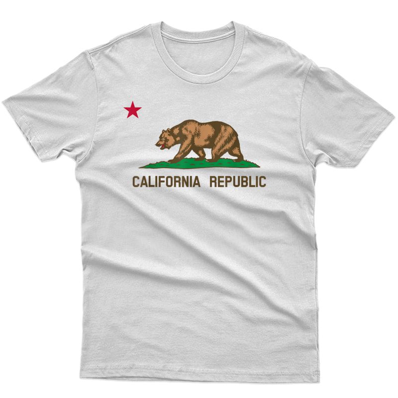 California The Golden State Bear Flag San Francisco T Shirt