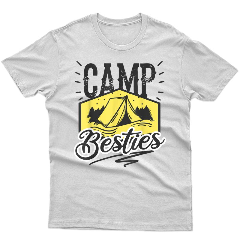 Camp Besties Summer Camp Cute Girls Teens Camping Vacation T-shirt
