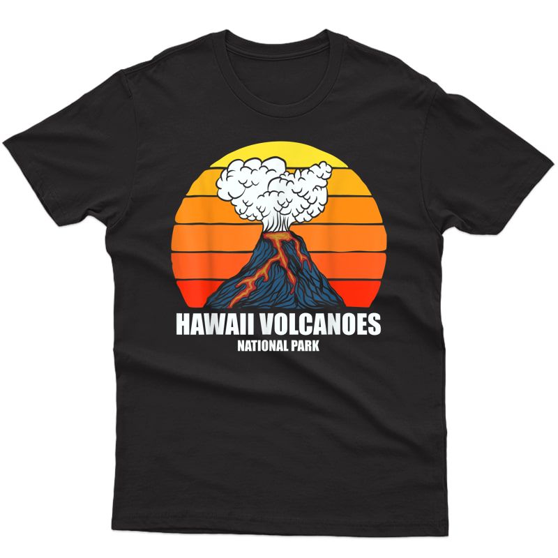 Camping Hiking Retro Vintage Hawaii Volcanoes National Park T-shirt