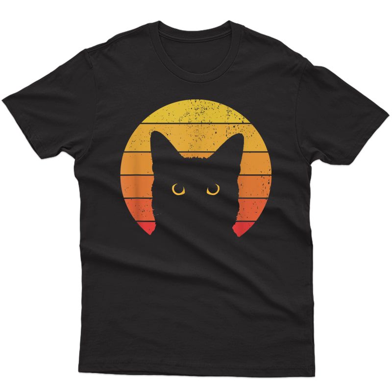 Cat Retro Vintage Black Cat For T-shirt