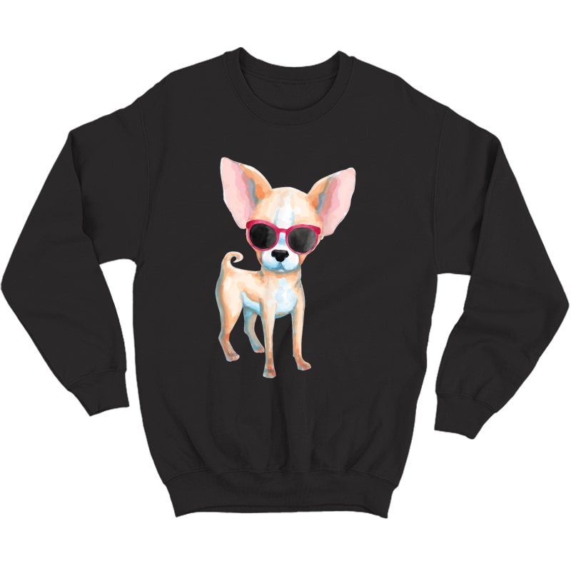 Chihuahua Dog Mom Cute Chihuahua T-shirt Crewneck Sweater