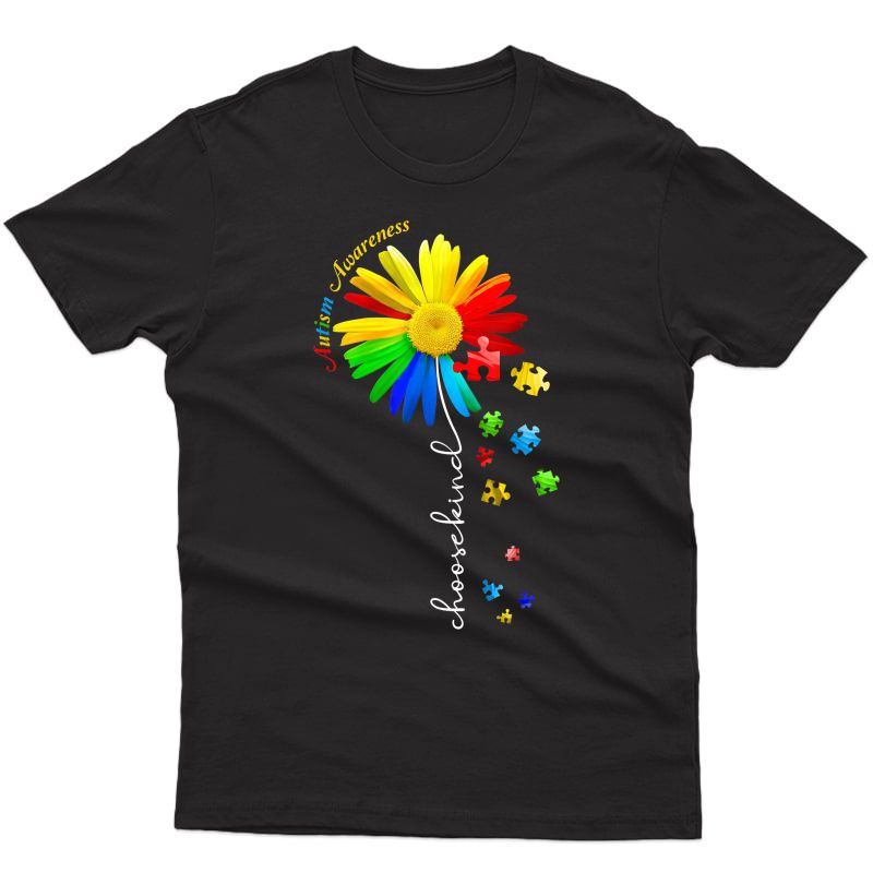 Choose Kind Autism Awareness Sunflower Mom T-shirt