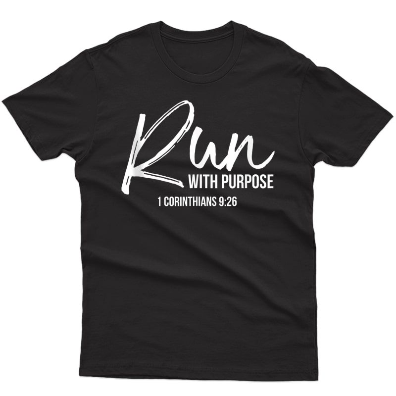Christian Runner Gift Running Gear Run With Purpose Quote Tank Top Shirts