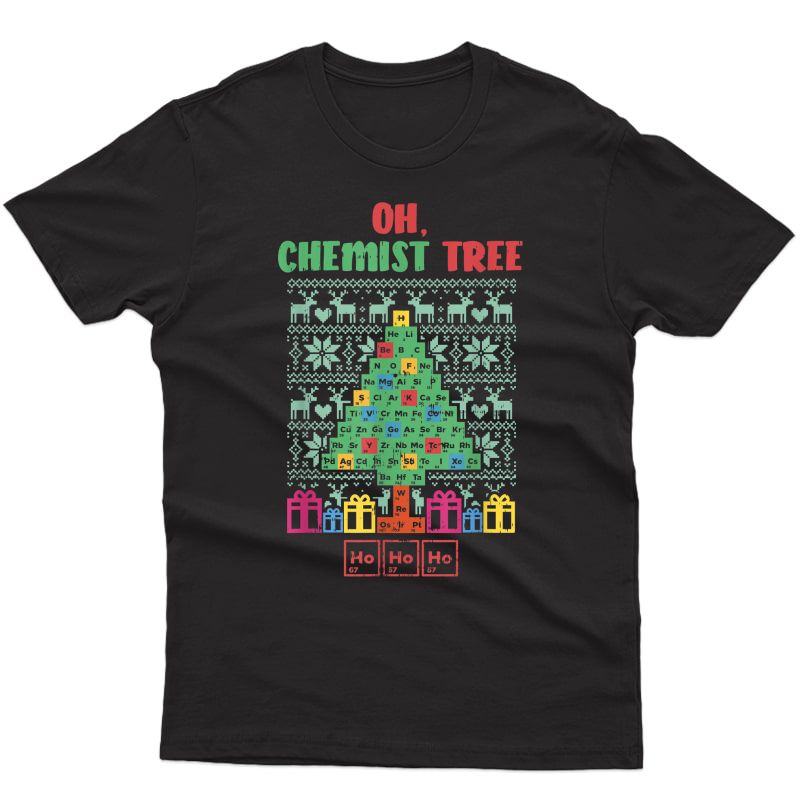 Christmas Chemist Tree Shirt Chemistry Physics Periodic Gift