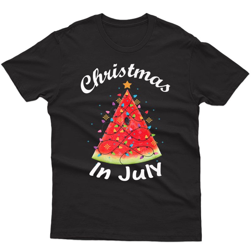 Christmas In July T-shirt Melon Christmas Tree Summer Shirt Premium T-shirt