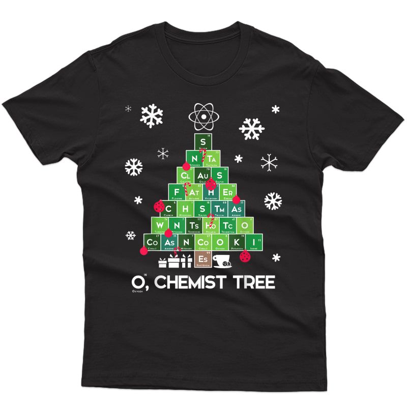 Christmas Science, Chemist Tree Periodic Table Xmas Holiday T-shirt