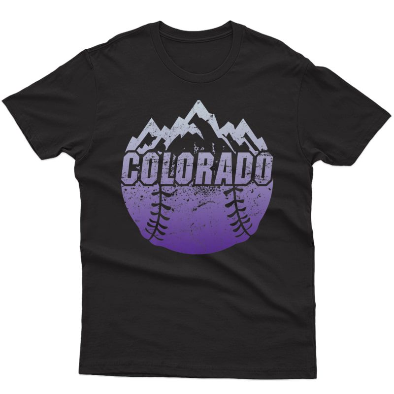 Colorado Baseball Rocky Mountains Design Premium T-shirt