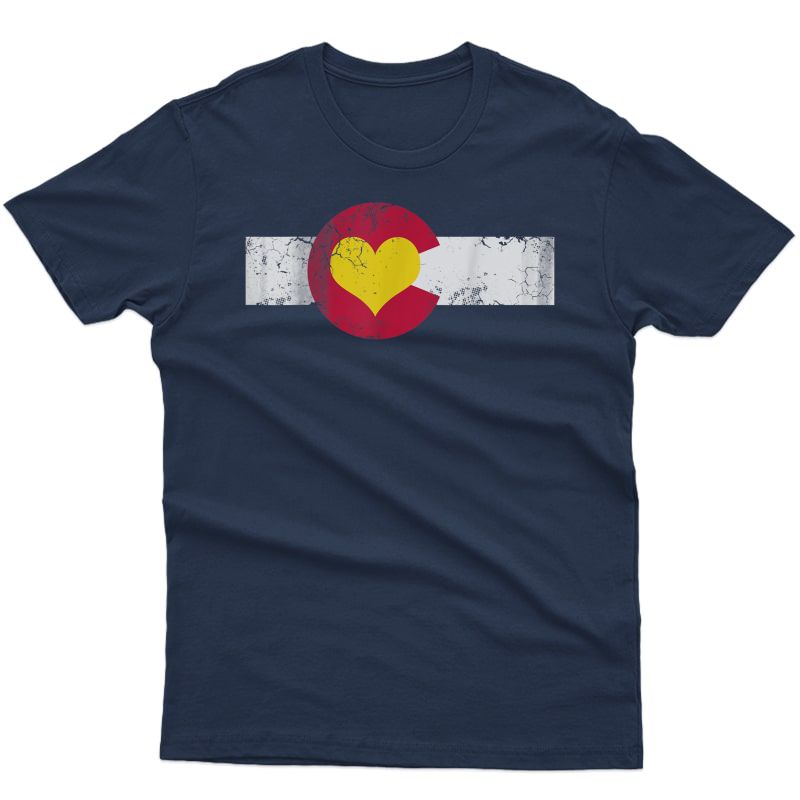 Colorado Flag Heart T-shirt Love Gift T-shirt