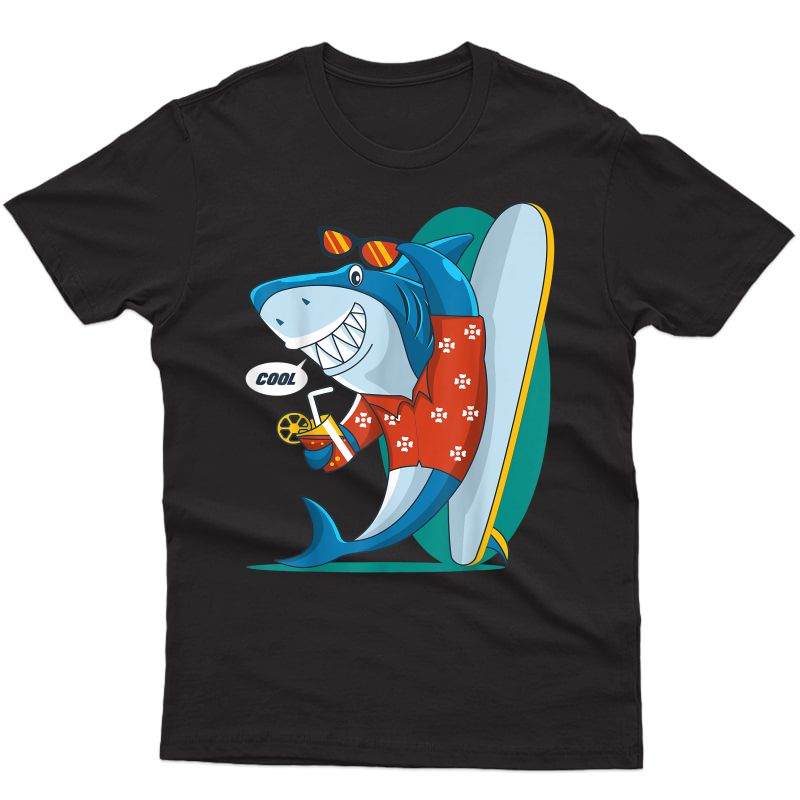 Cool Shark Surfing Design T-shirt