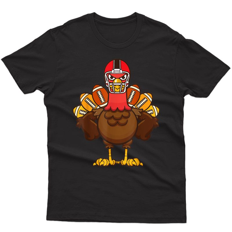 Cool Thanksgiving Football Shirt | Gobble Player Turkey Gift