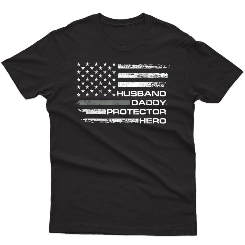 Corrections Officer Husband Daddy Protector Hero Fathers Day T-shirt