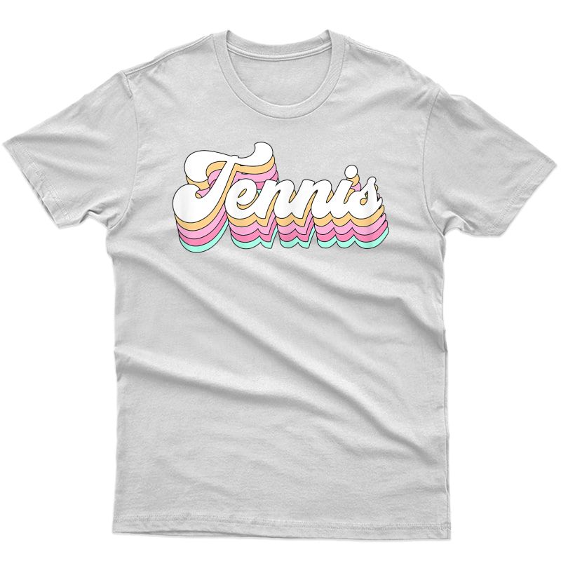 Cute Tennis Player Gift For Teen Girls Teenager Retro 70s T-shirt