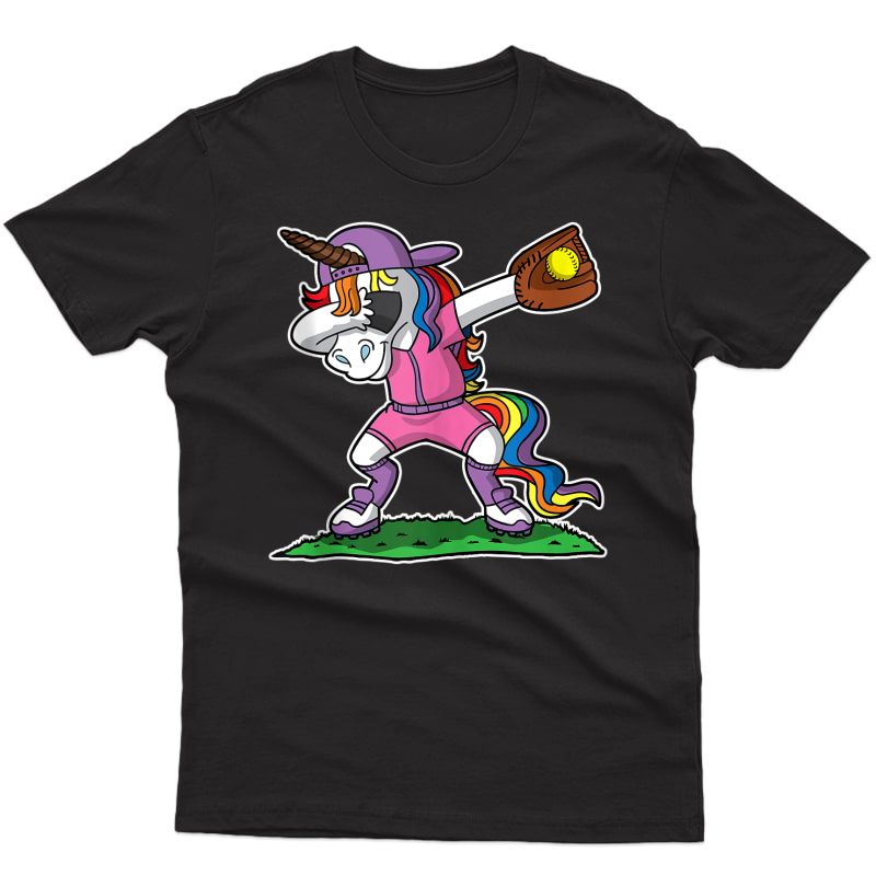 Dabbing Unicorn Softball Dab Dance Tank Top Shirts