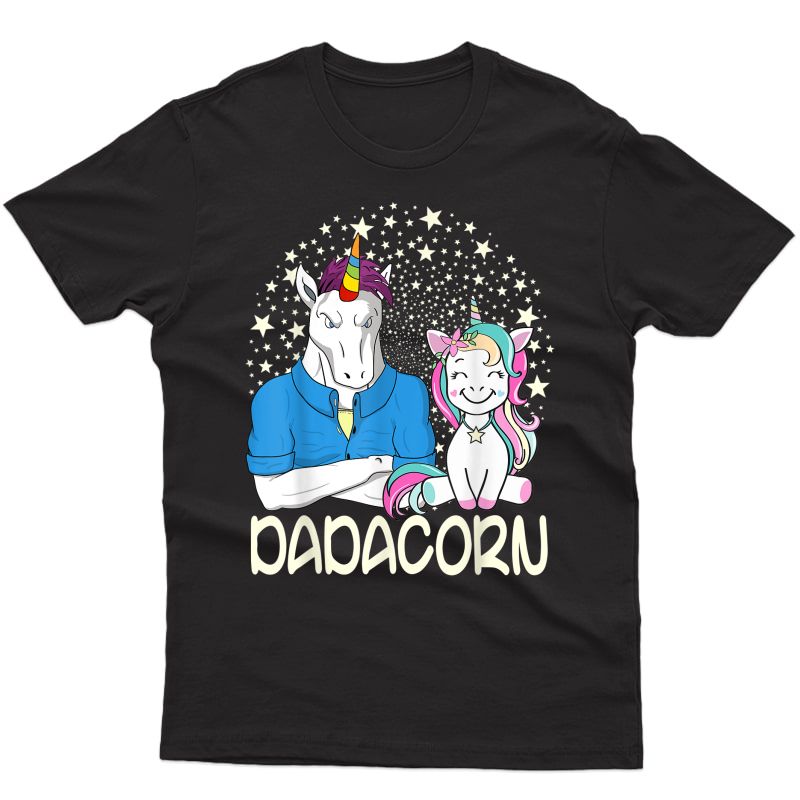 Dadacorn Unicorn Dad And Baby Fathers Day T-shirt