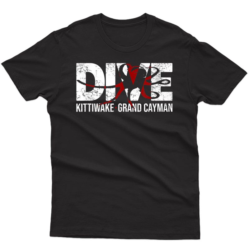 Dive Grand Cayman Kittiwake Scuba Diving Octopus T Shirt