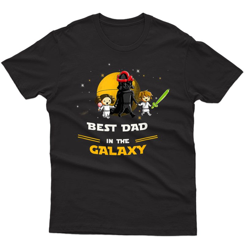 Father Daughter And Son - Best Dad In The Galaxy T-shirt