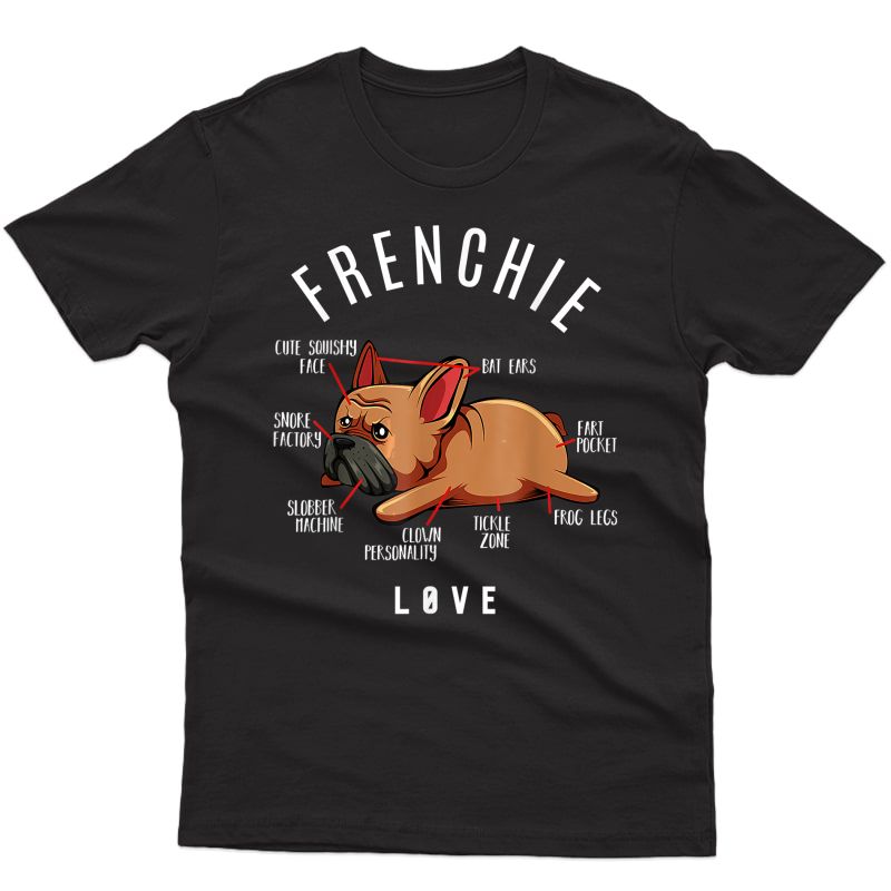 Frenchie-dog Love By Hitadesign#1 T-shirt