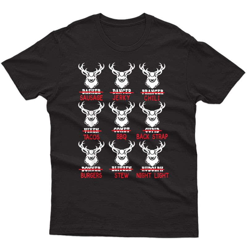 Funny Christmas Deer Bow Hunting Santa Hunter Gift T-shirt