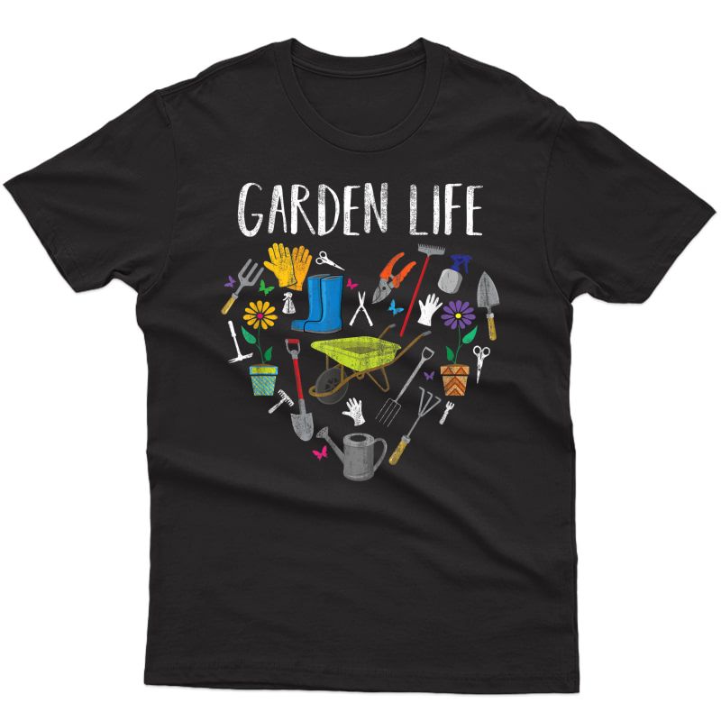 Funny Distressed Garden Life Gardening Tshirt Gift Ideas