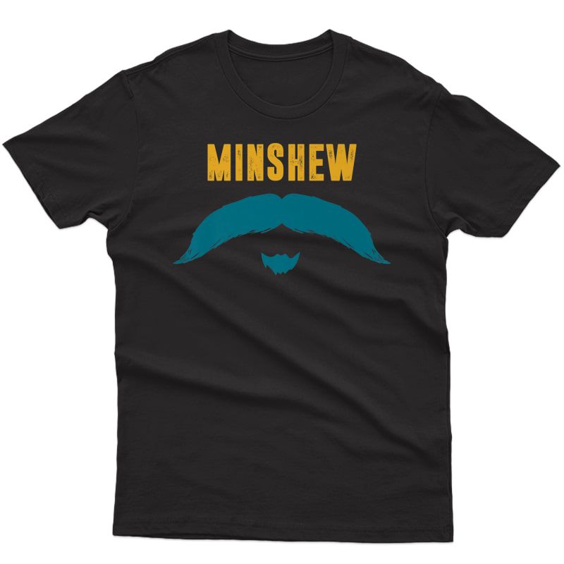Funny Football Jacksonville Fu Manchu Mustache Fan | Minshew Premium T-shirt