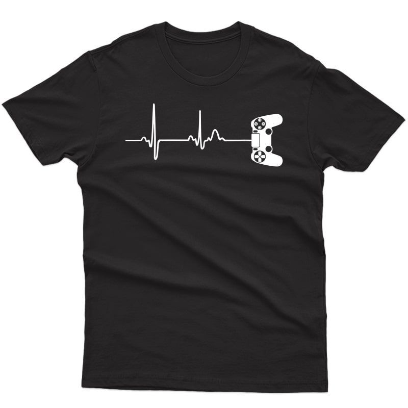 Gamer Heartbeat T-shirt For Video Game Players