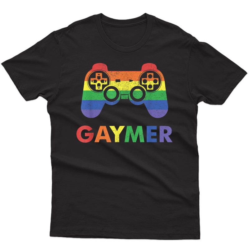 Gaymer Gay Pride Rainbow Gamer Gaming Lgbtq T-shirt