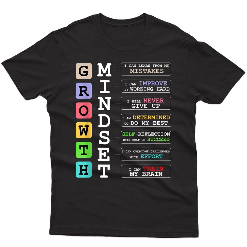 Growth Mindset Shirt Positive School Classroom Tea Gift T-shirt