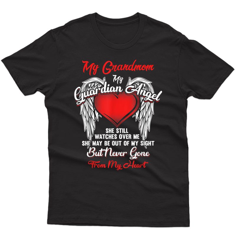Guardian Angel My Grandmom Christmas She Watches Over Me T-shirt