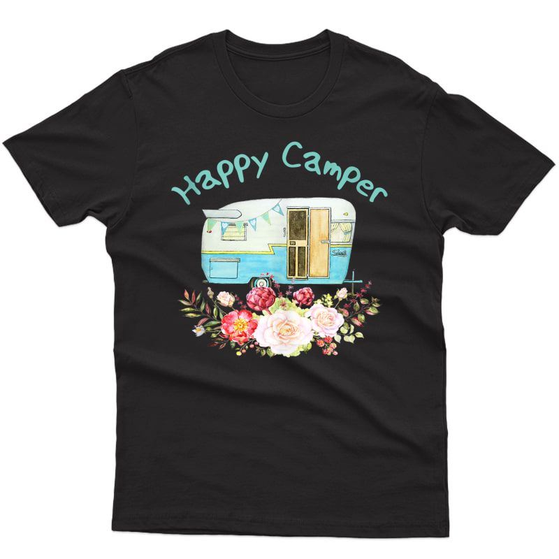 Happy Camper T-shirt Retro Camping For Hello Summer Gifts Tank Top