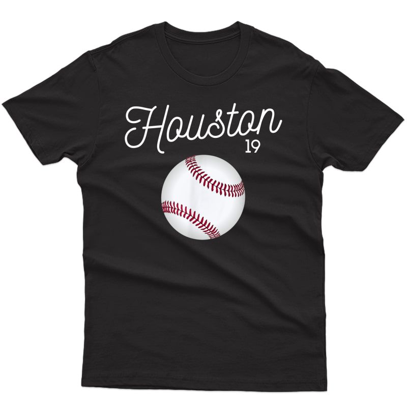 Houston Baseball Tshirt Astro Number 19 And Giant Ball