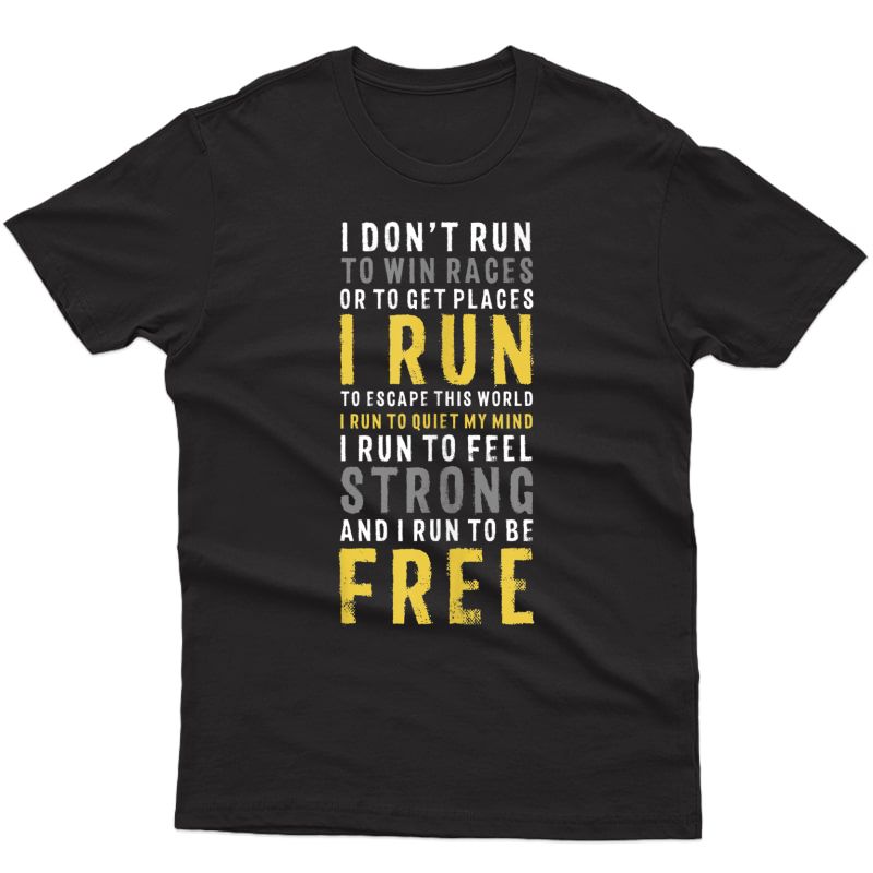 I Don't Run To Win Race Or To Get Places Running Tank Top Shirts