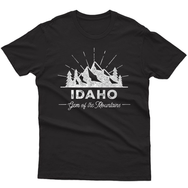 Idaho T Shirt Vintage Hiking Retro Tee Design